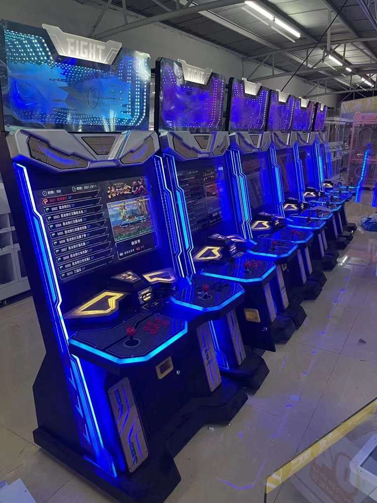 经典再现 电玩城32寸双人月光宝盒格斗机，重温《拳皇》街机摇杆热血时代